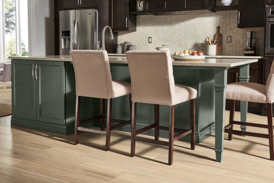 Unique Kitchen Islands designed with Yorktowne Kitchen Cabinets